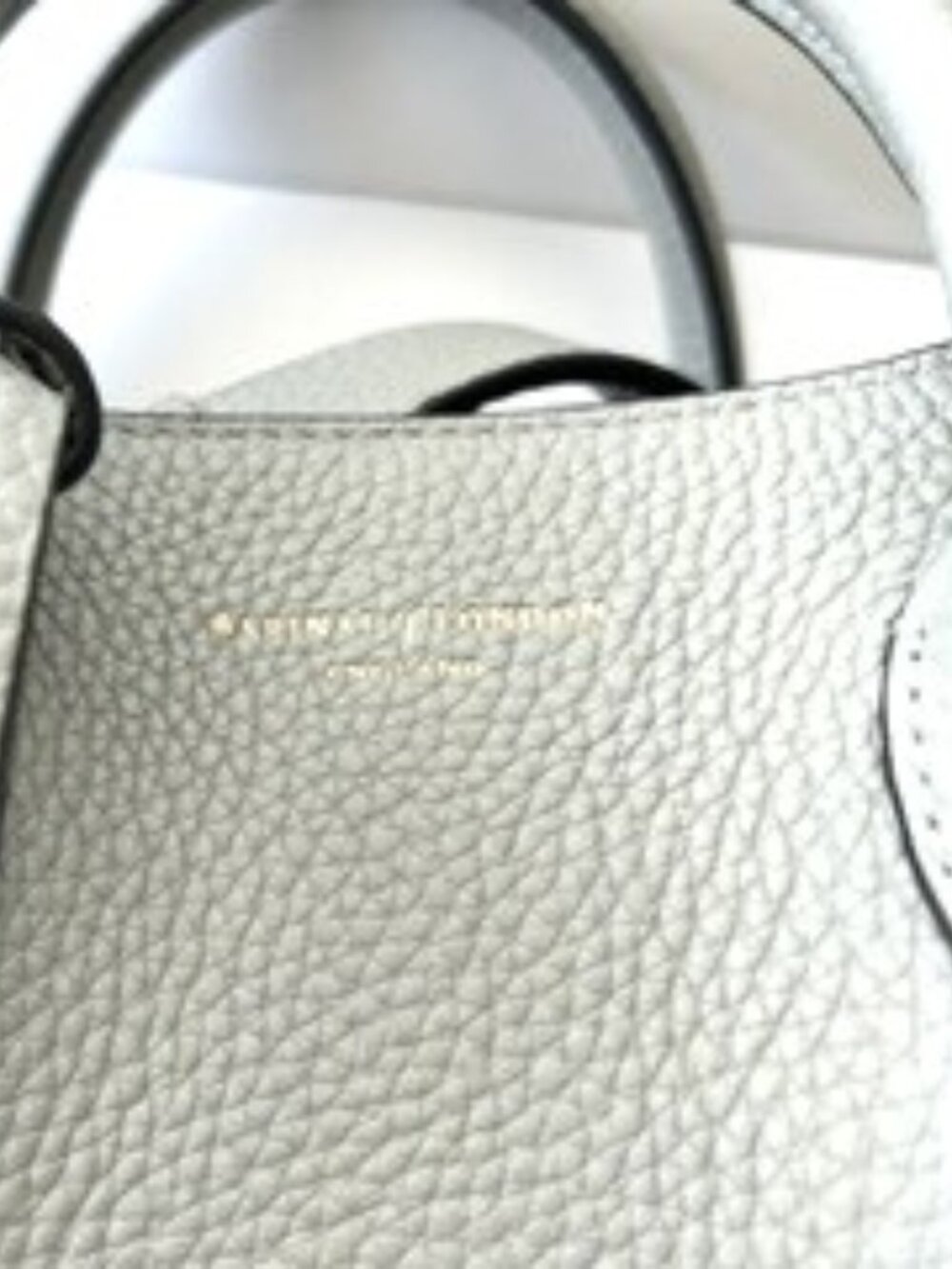 Aspinal of London Midi London Tote – Light Grey Pebbled Leather - Picture 7 of 11